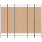 vidaXL Διαχωριστικό Δωματίου 6-Πάνελ Μπεζ 240 x 200 cm Ύφασμα