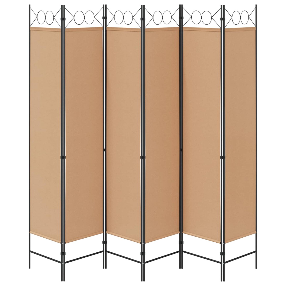 vidaXL Διαχωριστικό Δωματίου 6-Πάνελ Μπεζ 240 x 200 cm Ύφασμα