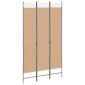 vidaXL 3-Panel Room Divider Μπεζ 120 x 220 cm Ύφασμα