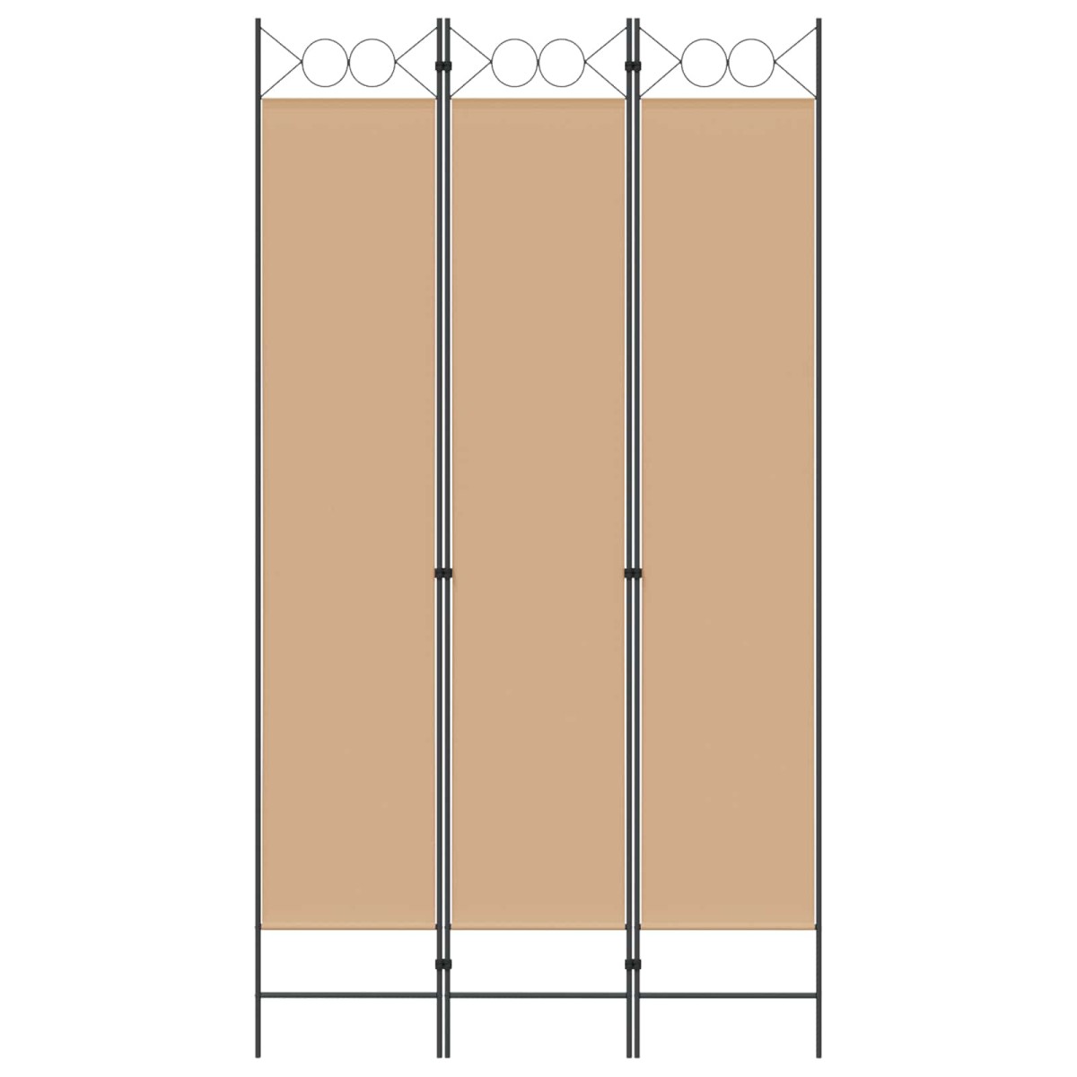 vidaXL 3-Panel Room Divider Μπεζ 120 x 220 cm Ύφασμα