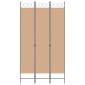 vidaXL 3-Panel Room Divider Μπεζ 120 x 220 cm Ύφασμα