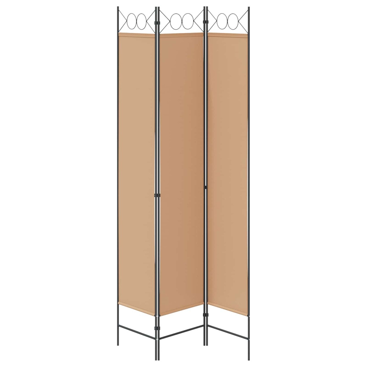 vidaXL 3-Panel Room Divider Μπεζ 120 x 220 cm Ύφασμα