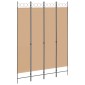 vidaXL 4-Πίνακας Διαχωριστικός Μπεζ 160 x 220 cm Ύφασμα