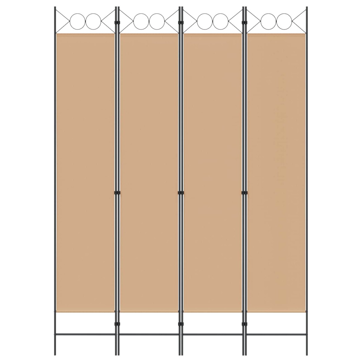 vidaXL 4-Πίνακας Διαχωριστικός Μπεζ 160 x 220 cm Ύφασμα