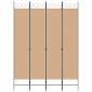 vidaXL 4-Πίνακας Διαχωριστικός Μπεζ 160 x 220 cm Ύφασμα