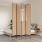 vidaXL 4-Πίνακας Διαχωριστικός Μπεζ 160 x 220 cm Ύφασμα