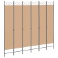 vidaXL Διαχωριστικό Δωματίου 6-Πάνελ Μπεζ 240 x 220 cm Ύφασμα