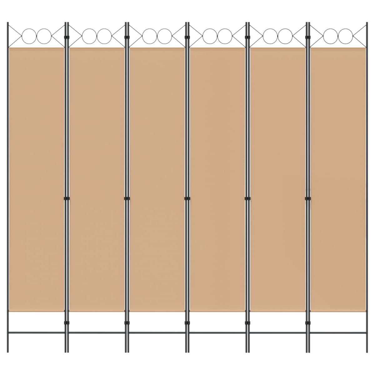 vidaXL Διαχωριστικό Δωματίου 6-Πάνελ Μπεζ 240 x 220 cm Ύφασμα