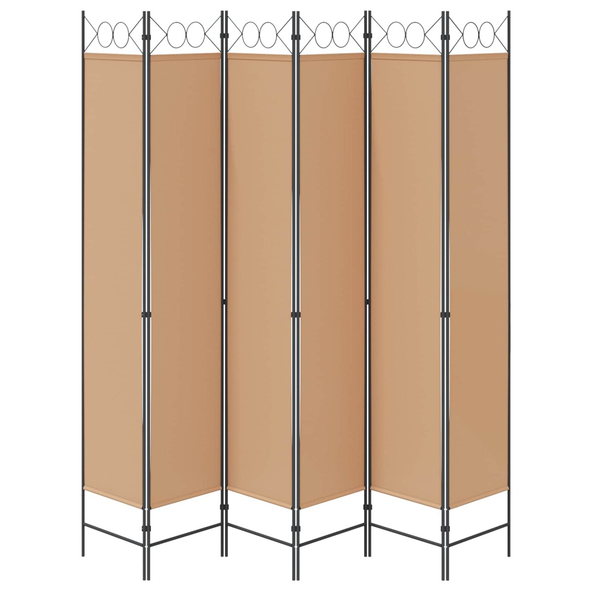 vidaXL Διαχωριστικό Δωματίου 6-Πάνελ Μπεζ 240 x 220 cm Ύφασμα