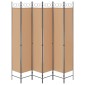 vidaXL Διαχωριστικό Δωματίου 6-Πάνελ Μπεζ 240 x 220 cm Ύφασμα