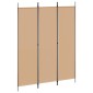 vidaXL 3-Panel Room Divider Μπεζ 150 x 200 cm Ύφασμα