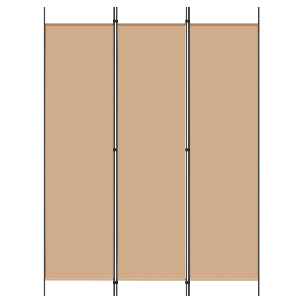 vidaXL 3-Panel Room Divider Μπεζ 150 x 200 cm Ύφασμα