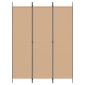 vidaXL 3-Panel Room Divider Μπεζ 150 x 200 cm Ύφασμα