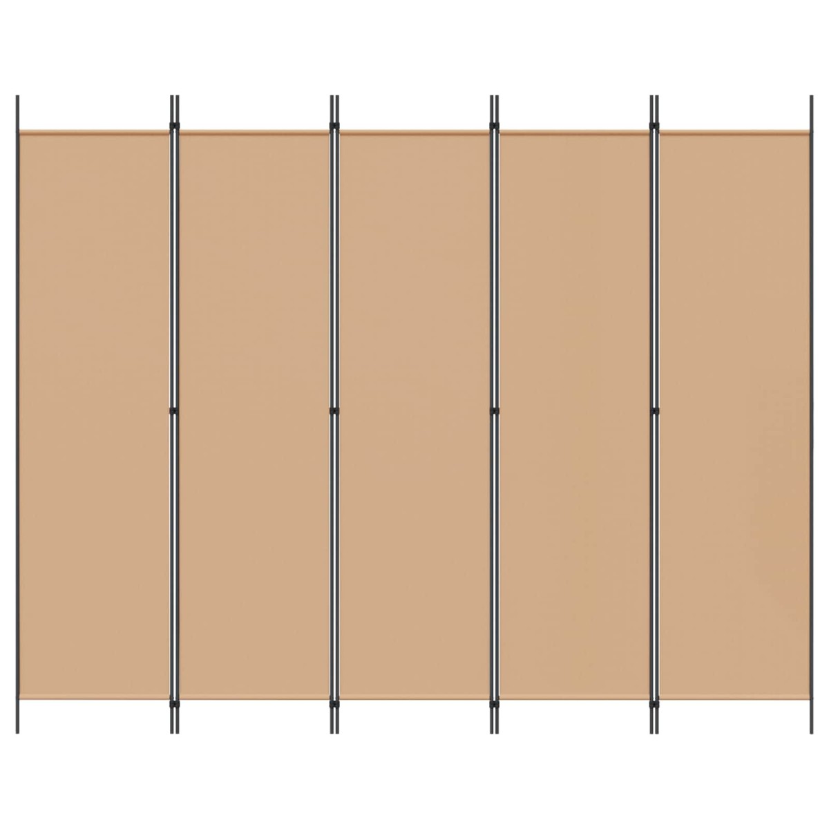 vidaXL 5-Panel Διχοτόμος Μπεζ 250 x 200 cm Ύφασμα