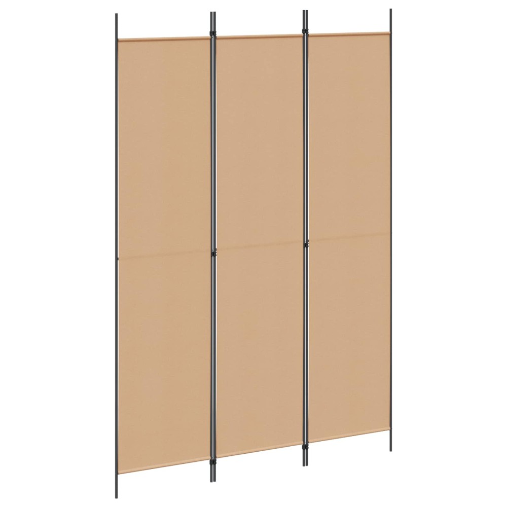 vidaXL 3-Panel Room Divider Μπεζ 150 x 220 cm Ύφασμα