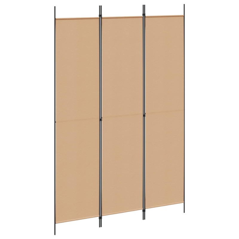 vidaXL 3-Panel Room Divider Μπεζ 150 x 220 cm Ύφασμα