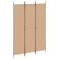vidaXL 3-Panel Room Divider Μπεζ 150 x 220 cm Ύφασμα