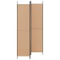 vidaXL 3-Panel Room Divider Μπεζ 150 x 220 cm Ύφασμα