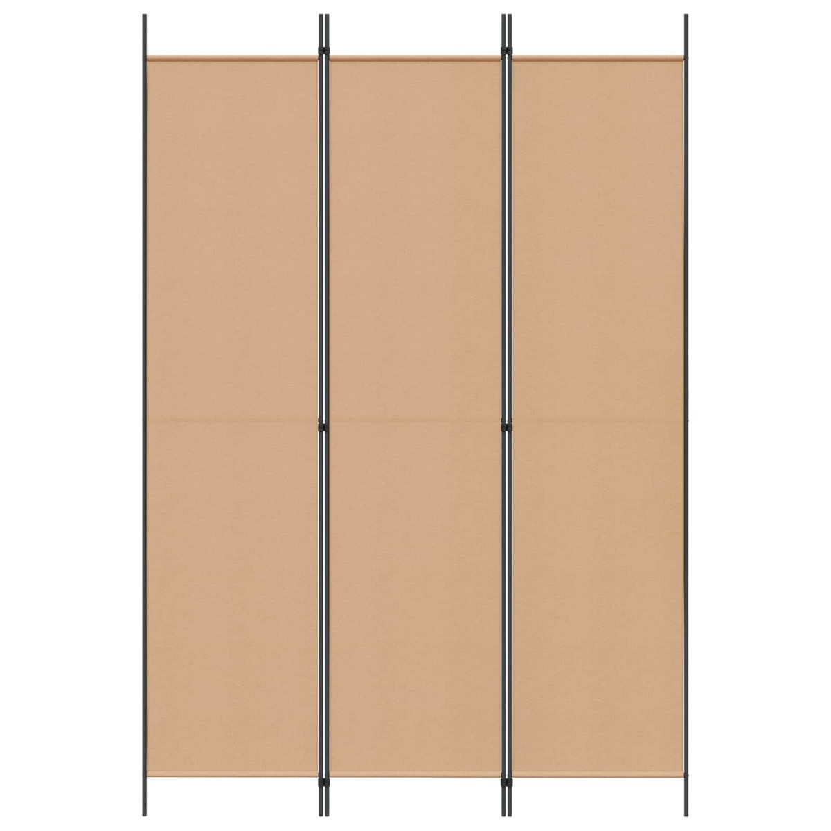 vidaXL 3-Panel Room Divider Μπεζ 150 x 220 cm Ύφασμα