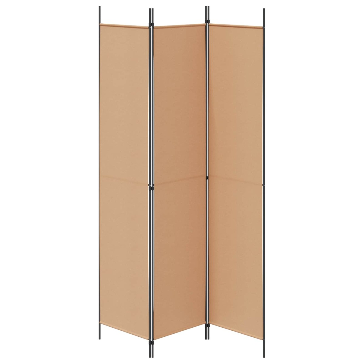 vidaXL 3-Panel Room Divider Μπεζ 150 x 220 cm Ύφασμα