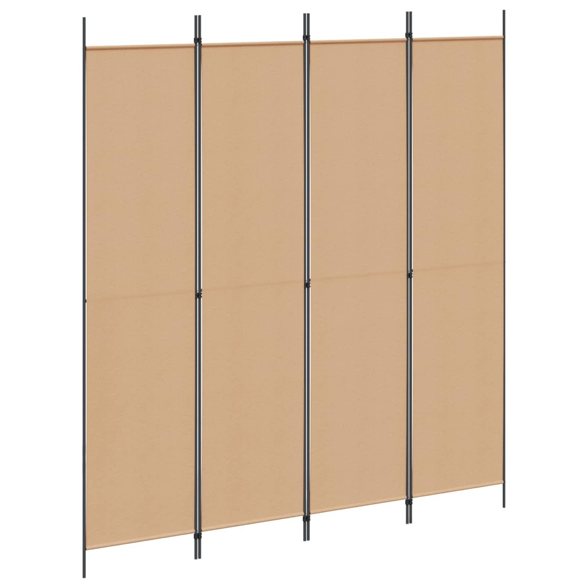 vidaXL 4-Πίνακας Διαχωριστικός Μπεζ 200 x 220 cm Ύφασμα