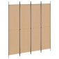 vidaXL 4-Πίνακας Διαχωριστικός Μπεζ 200 x 220 cm Ύφασμα
