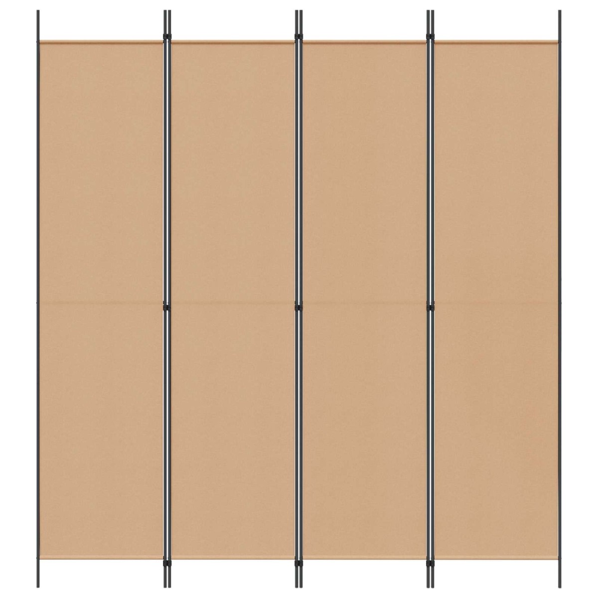 vidaXL 4-Πίνακας Διαχωριστικός Μπεζ 200 x 220 cm Ύφασμα