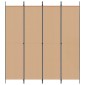 vidaXL 4-Πίνακας Διαχωριστικός Μπεζ 200 x 220 cm Ύφασμα