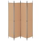 vidaXL 4-Πίνακας Διαχωριστικός Μπεζ 200 x 220 cm Ύφασμα