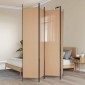 vidaXL 4-Πίνακας Διαχωριστικός Μπεζ 200 x 220 cm Ύφασμα