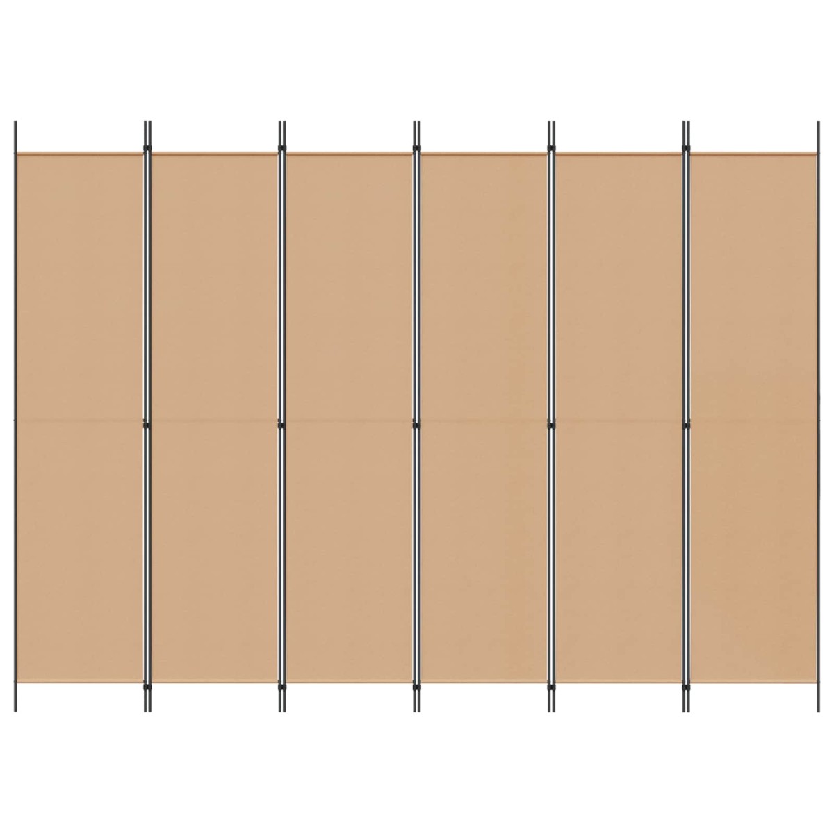 vidaXL Διαχωριστικό Δωματίου 6-Πάνελ Μπεζ 300 x 220 cm Ύφασμα