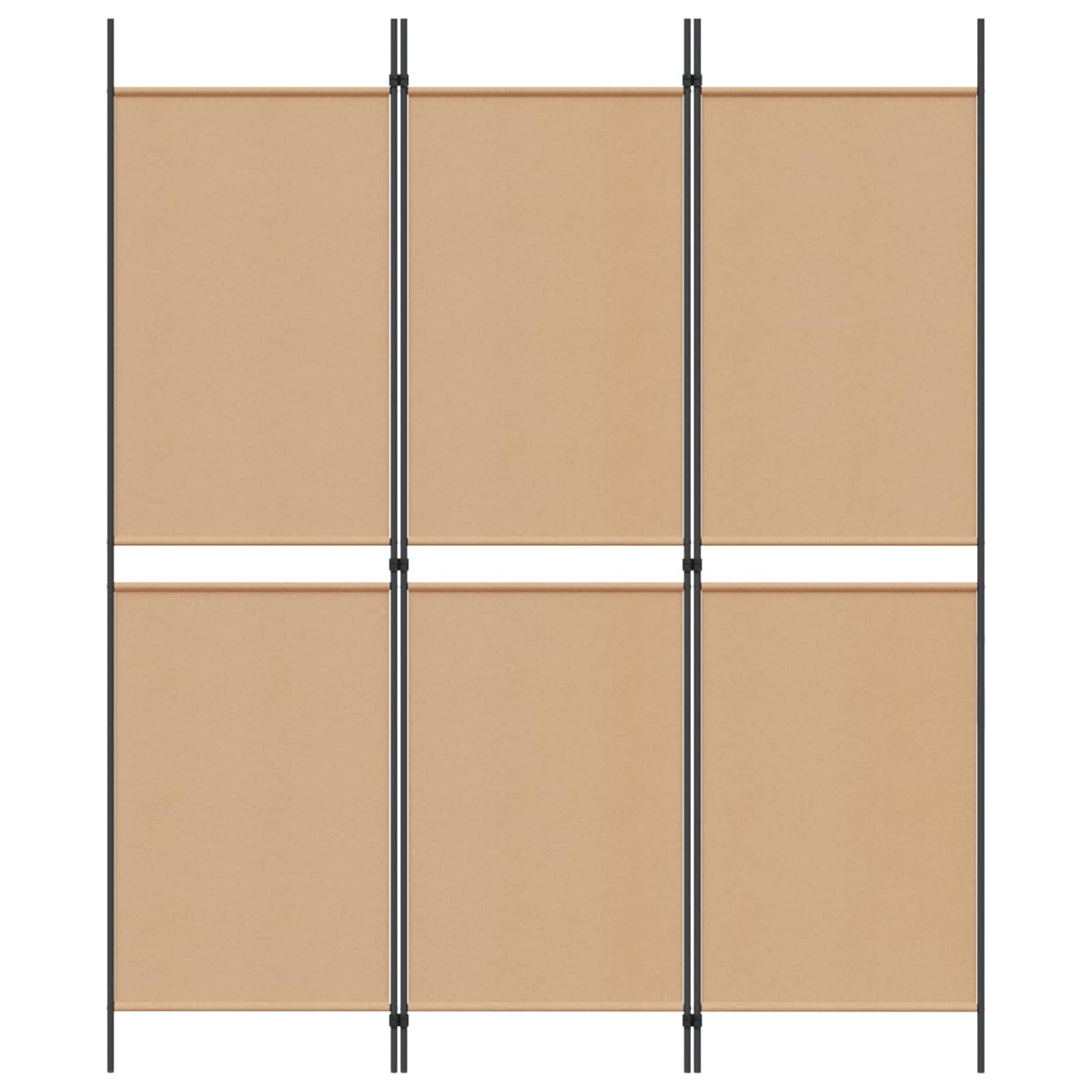 vidaXL 3-Panel Room Divider Μπεζ 150 x 180 cm Ύφασμα