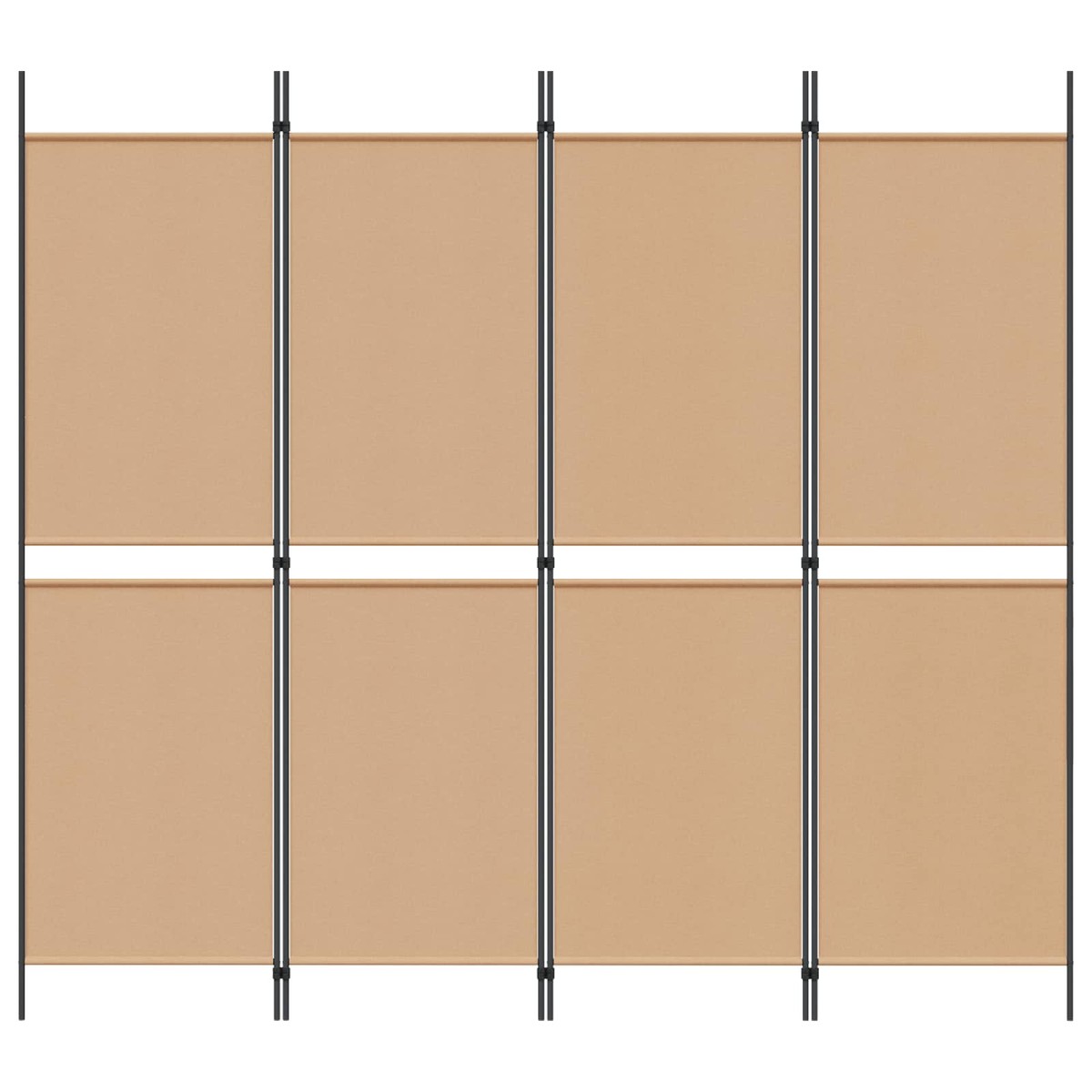 vidaXL Διαχωριστικό Δωματίου 4-Πανέλων Μπεζ 200 x 180 cm Ύφασμα