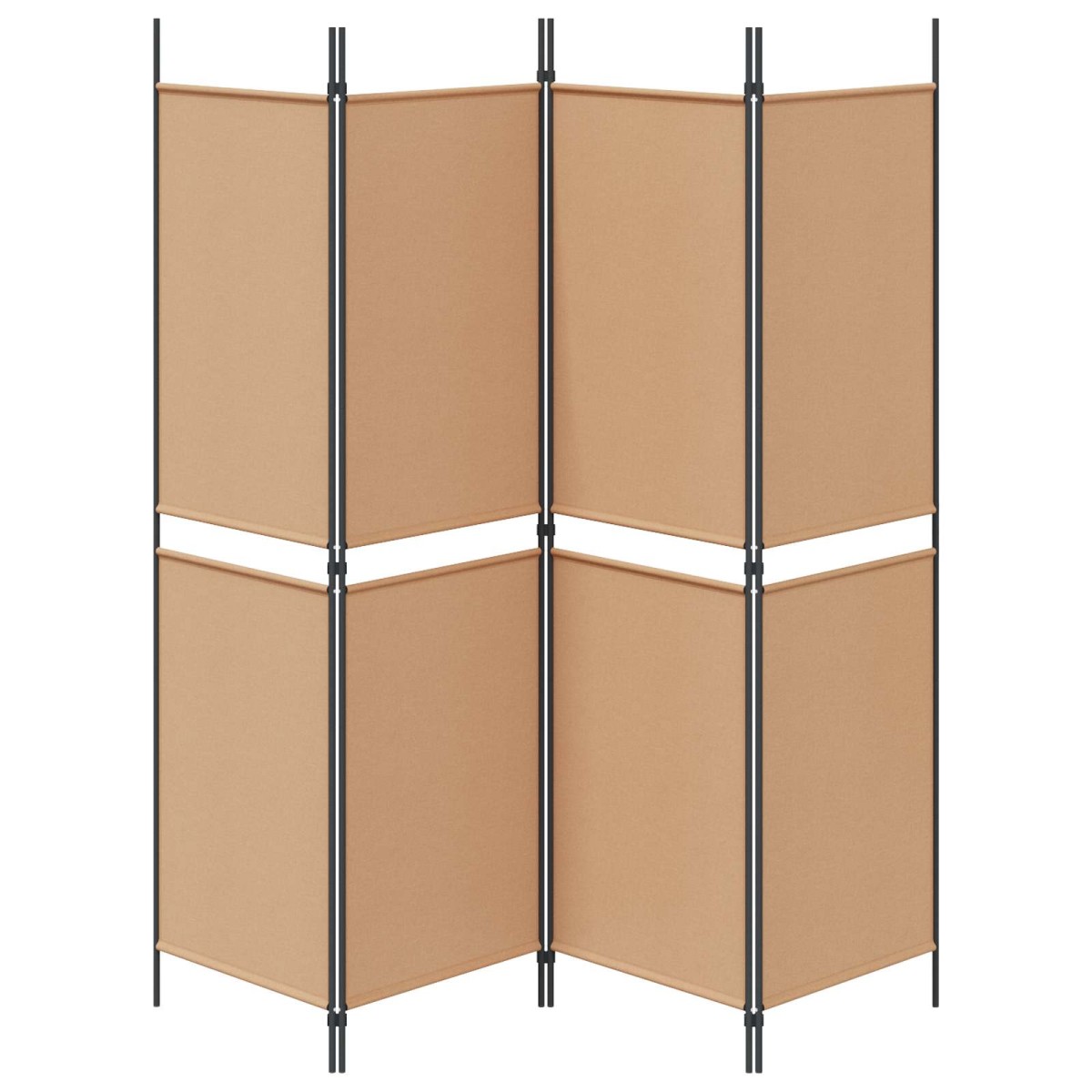 vidaXL Διαχωριστικό Δωματίου 4-Πανέλων Μπεζ 200 x 180 cm Ύφασμα