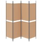 vidaXL Διαχωριστικό Δωματίου 4-Πανέλων Μπεζ 200 x 180 cm Ύφασμα