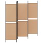 vidaXL 5-Panel Room Divider Μπεζ 250 x 180 cm Ύφασμα