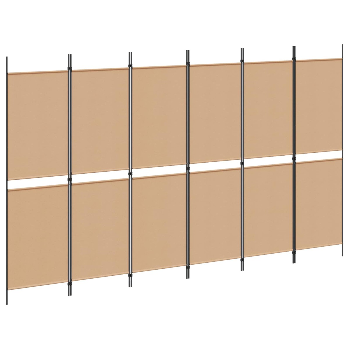 vidaXL Διαχωριστικό Δωματίου 6-Πάνελ Μπεζ 300 x 180 cm Ύφασμα