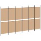 vidaXL Διαχωριστικό Δωματίου 6-Πάνελ Μπεζ 300 x 180 cm Ύφασμα