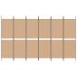 vidaXL Διαχωριστικό Δωματίου 6-Πάνελ Μπεζ 300 x 180 cm Ύφασμα