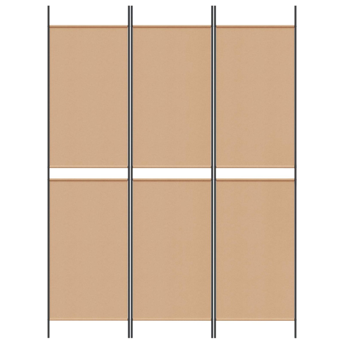 vidaXL 3-Panel Room Divider Μπεζ 150 x 200 cm Ύφασμα