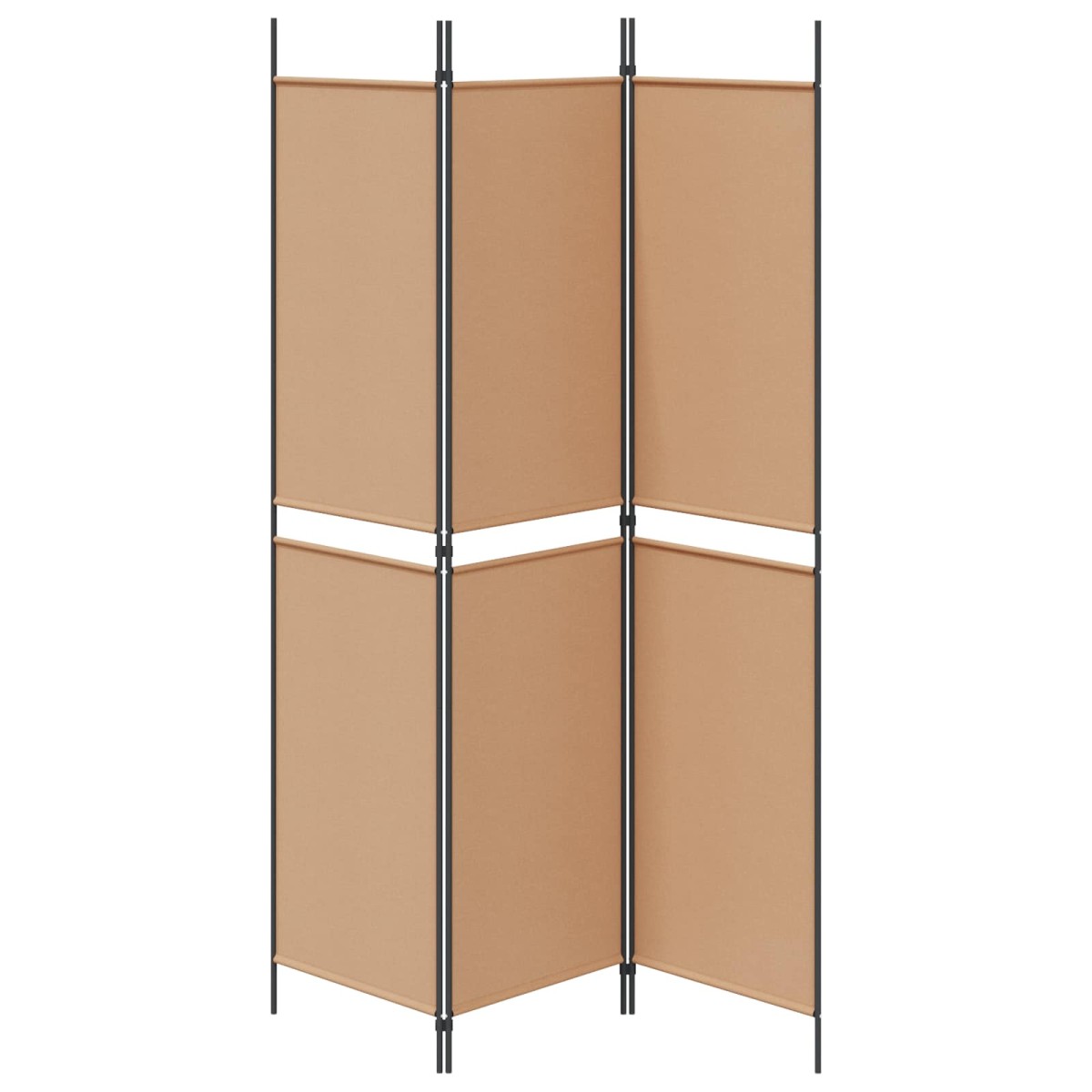 vidaXL 3-Panel Room Divider Μπεζ 150 x 200 cm Ύφασμα