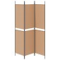vidaXL 3-Panel Room Divider Μπεζ 150 x 200 cm Ύφασμα