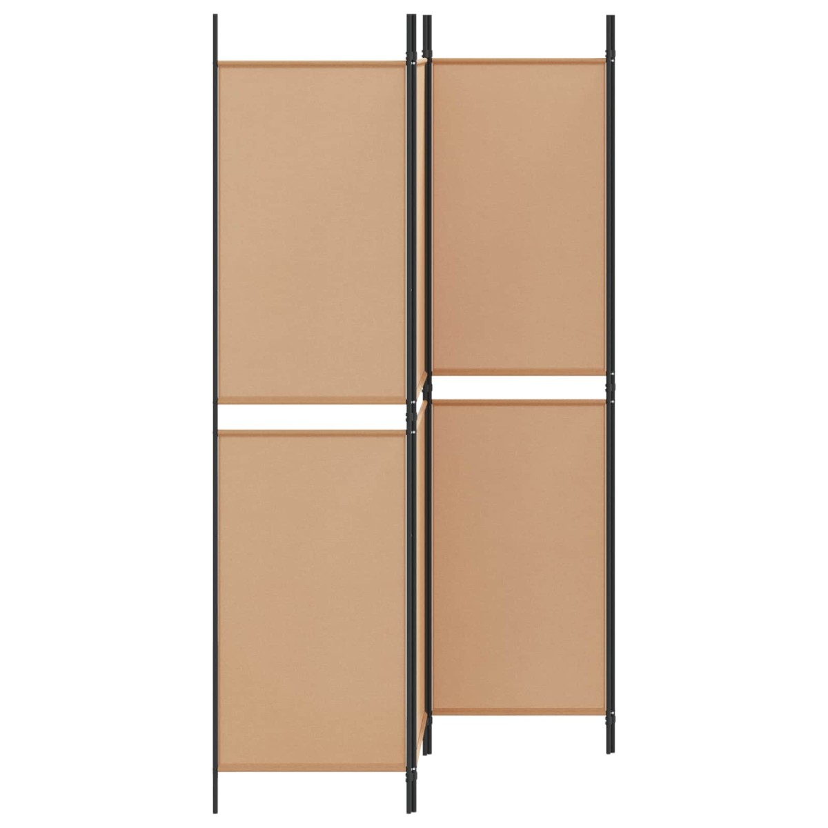 vidaXL 4-Πίνακας Διαχωριστικός Μπεζ 200 x 200 cm Ύφασμα