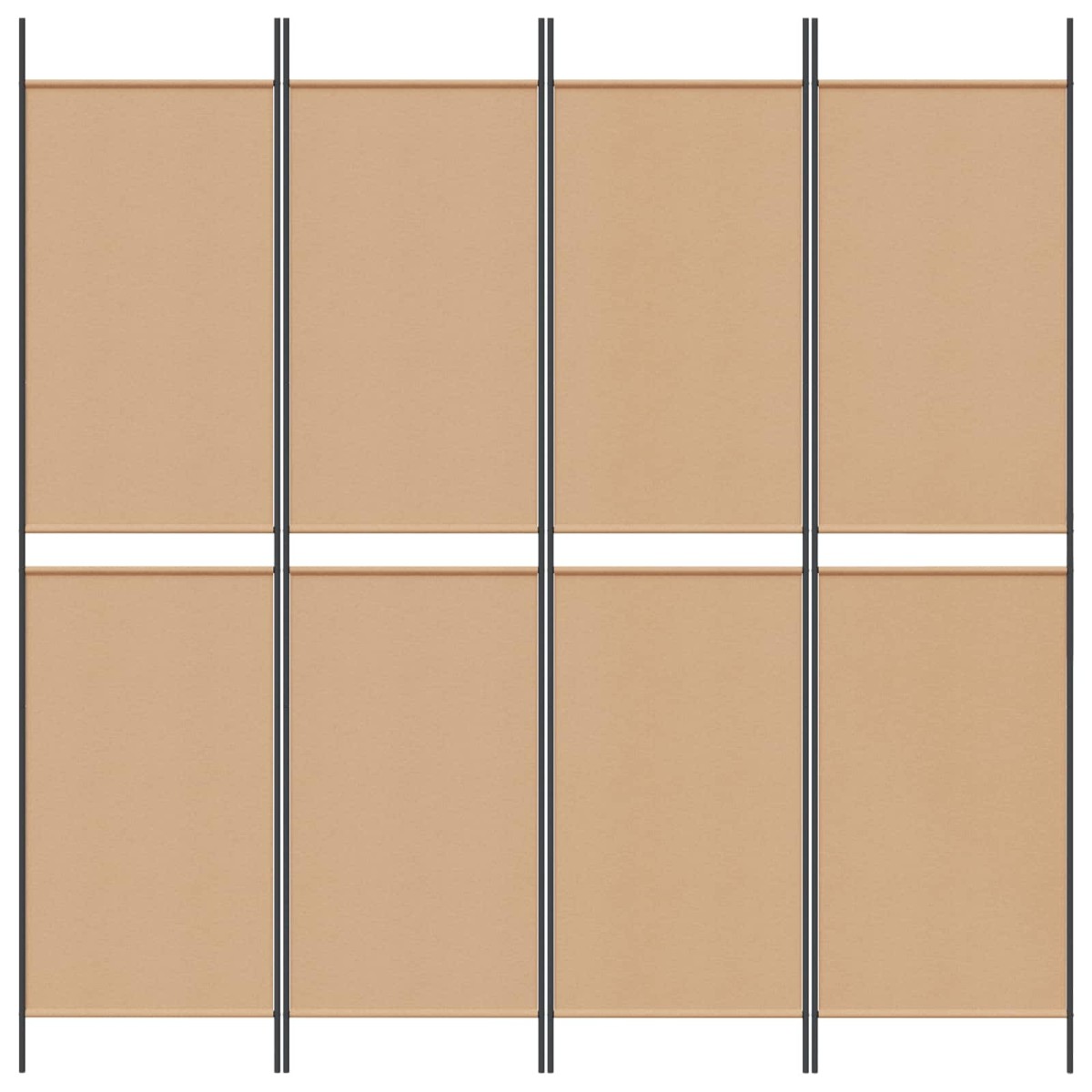 vidaXL 4-Πίνακας Διαχωριστικός Μπεζ 200 x 200 cm Ύφασμα