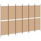 vidaXL Διαχωριστικό Δωματίου 6-Πάνελ Μπεζ 300 x 200 cm Ύφασμα