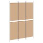 vidaXL 3-Panel Room Divider Μπεζ 150 x 220 cm Ύφασμα