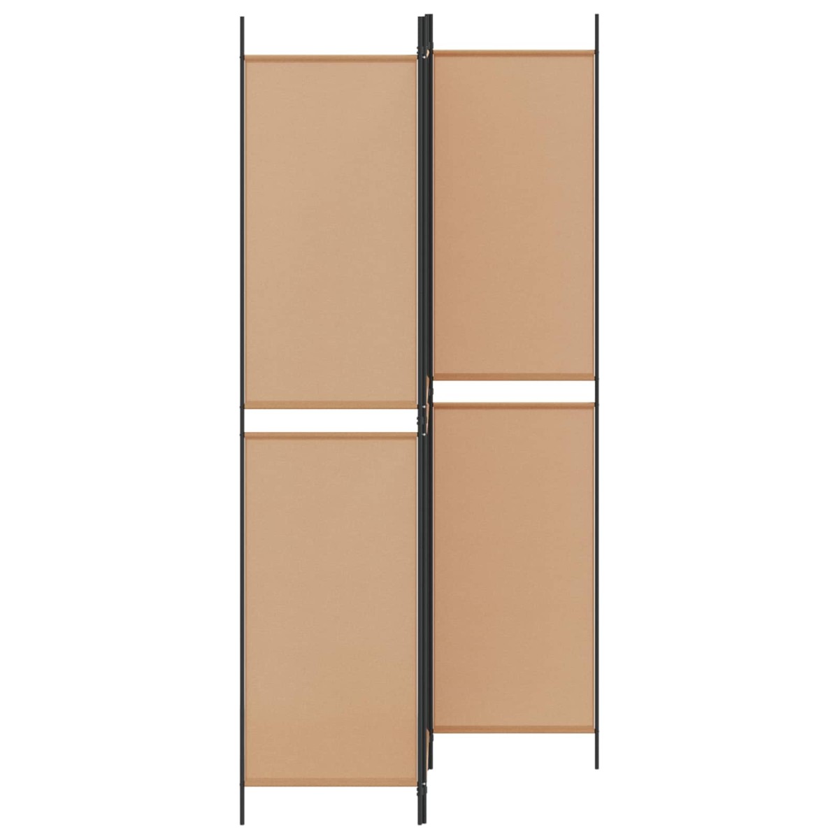 vidaXL 3-Panel Room Divider Μπεζ 150 x 220 cm Ύφασμα