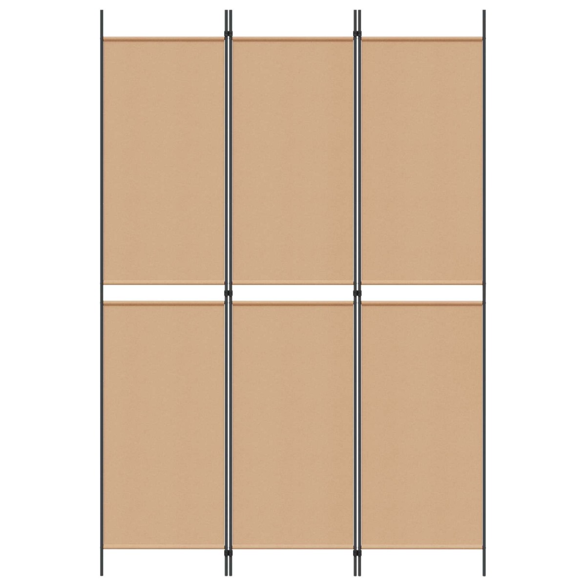 vidaXL 3-Panel Room Divider Μπεζ 150 x 220 cm Ύφασμα