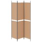 vidaXL 3-Panel Room Divider Μπεζ 150 x 220 cm Ύφασμα