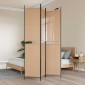 vidaXL 3-Panel Room Divider Μπεζ 150 x 220 cm Ύφασμα